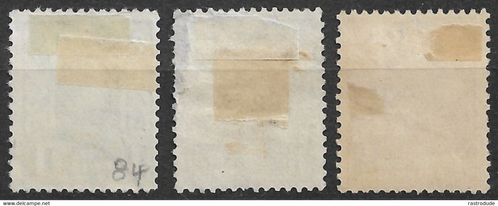 1909 NORWAY NORWEGEN - 1Kr, 1 ½Kr, 2Kr Mi. 72/74 - USED - Cat. €500 - Unused Stamps