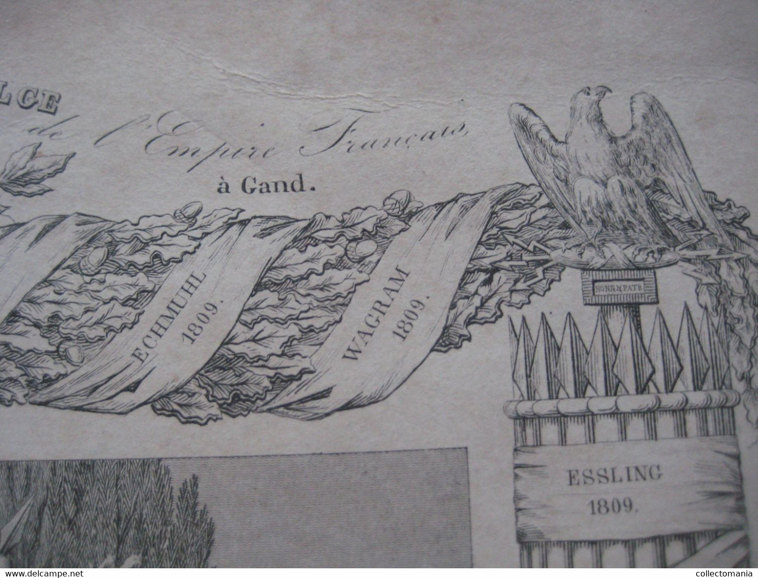 Carte De Décès Anciens Frères D' Armes De L'Empire NAPOLEON Frère Joeph Van Laer Né 1777 Décédé 1842 Lith. Vande Steene - Obituary Notices