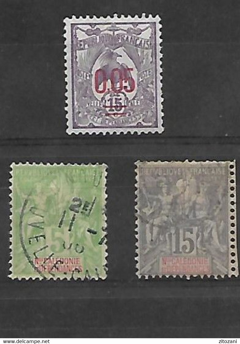 1395  Lot De 3 Timbres Nouvelles Calédonie Voir Scan - Andere & Zonder Classificatie