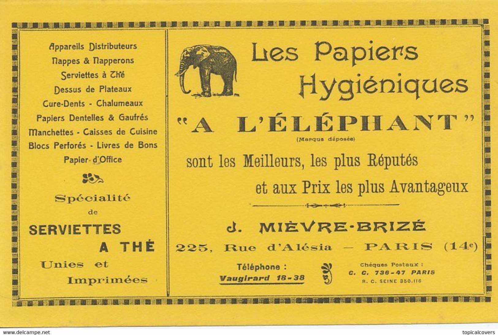 Vloeipapier / Buvard / Blotter  - Olifant / Elephant - Animaux