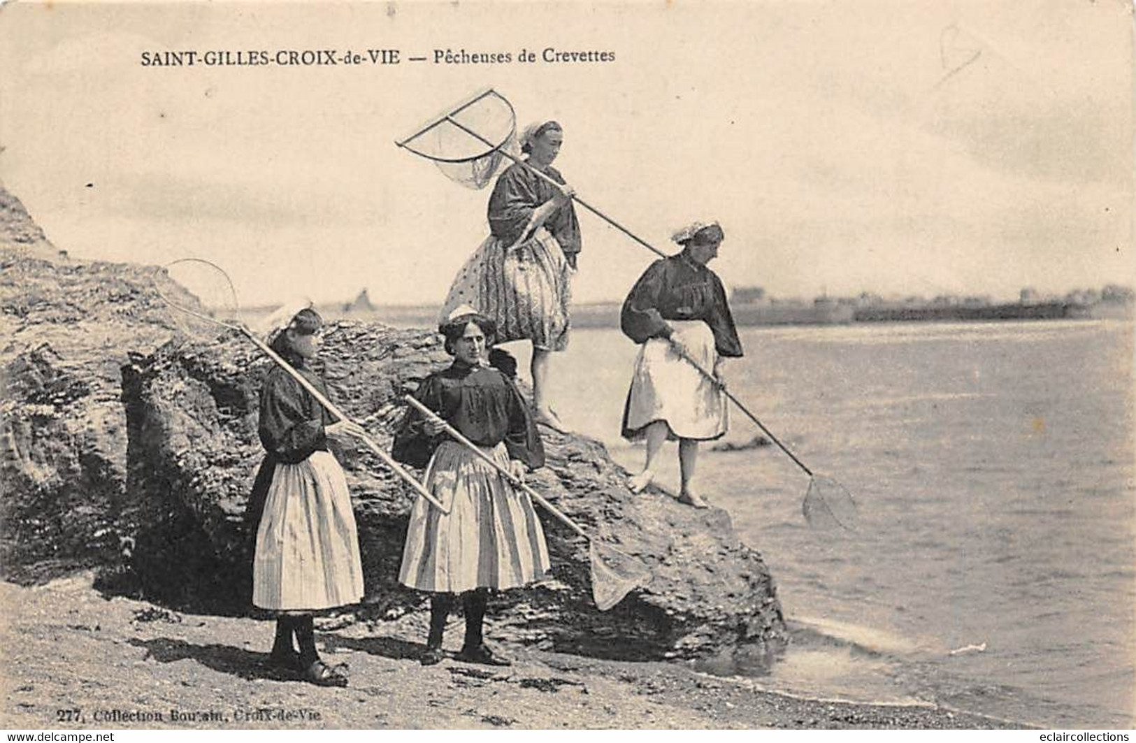 Thème:  Pêche à La Crevette .   Lot De  5  Cartes Région Vendée          (voir Scan) - Fishing