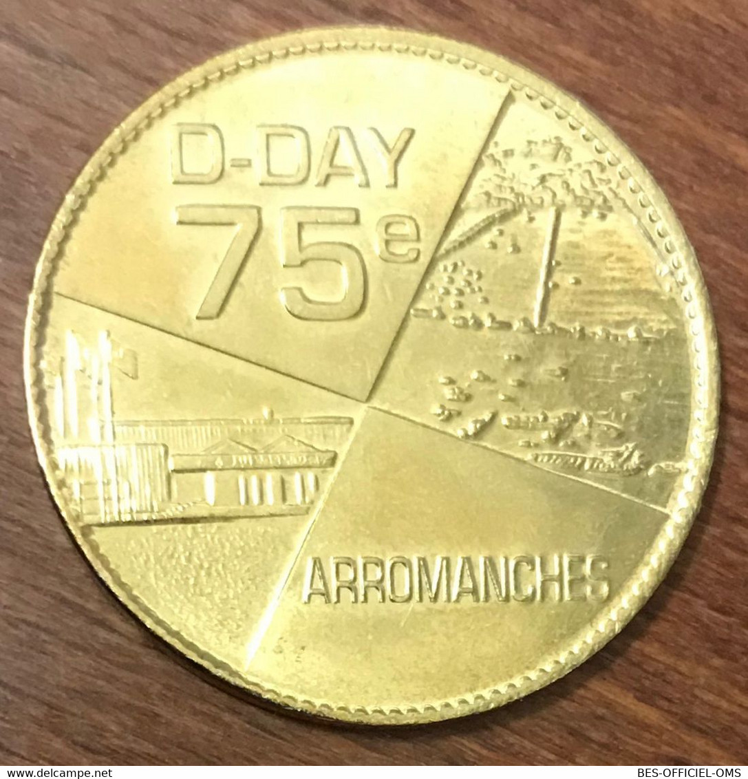 14 ARROMANCHES 75e ANNIVERSAIRE AB 2019 MÉDAILLE SOUVENIR ARTHUS BERTRAND JETON TOURISTIQUE TOKENS MEDALS COINS - 2019