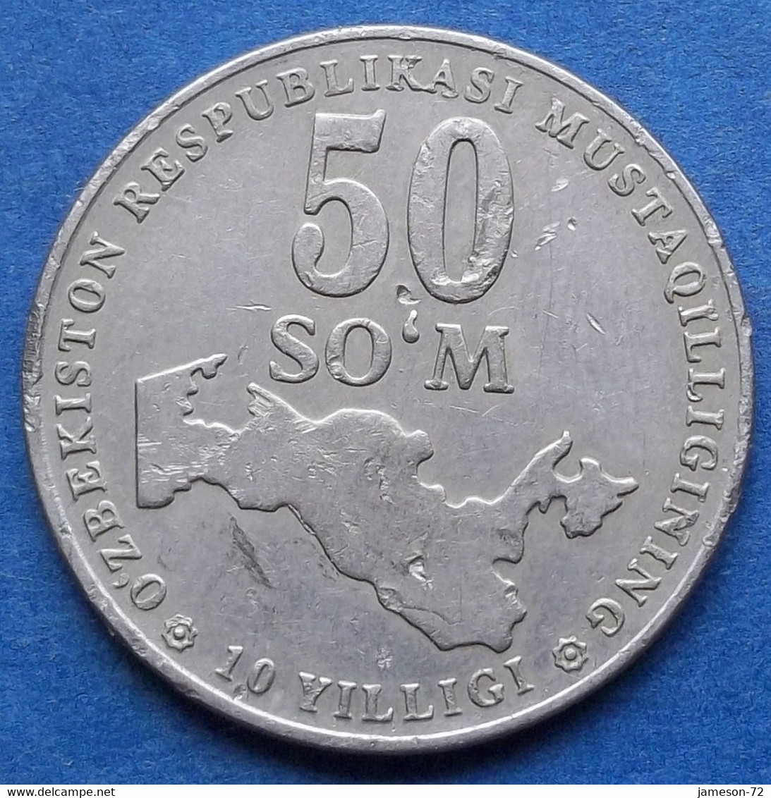 UZBEKISTAN - 50 So'm 2001 KM# 15 Independent Republic (1991) - Edelweiss Coins - Uzbenisktán