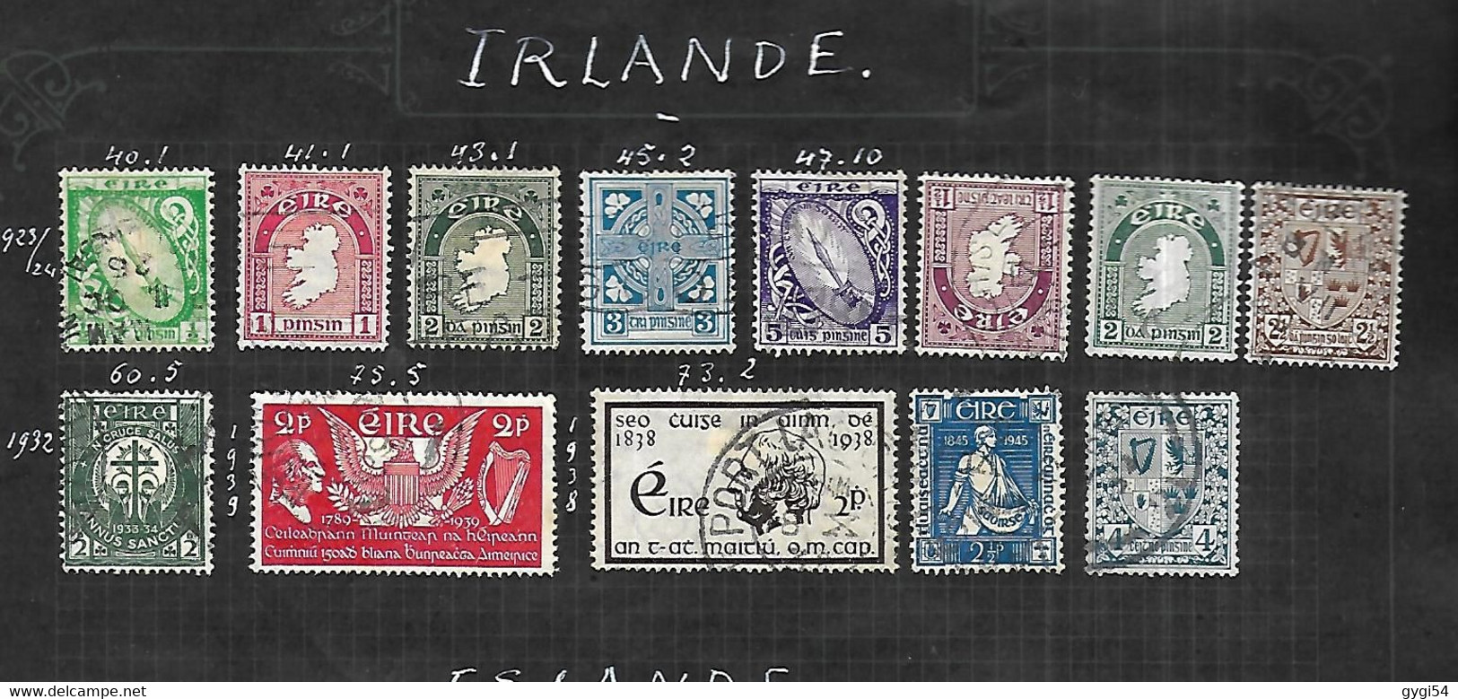 IRLANDE 1923 - 1932  Cat Yt N°40 - 75 - Collections, Lots & Séries