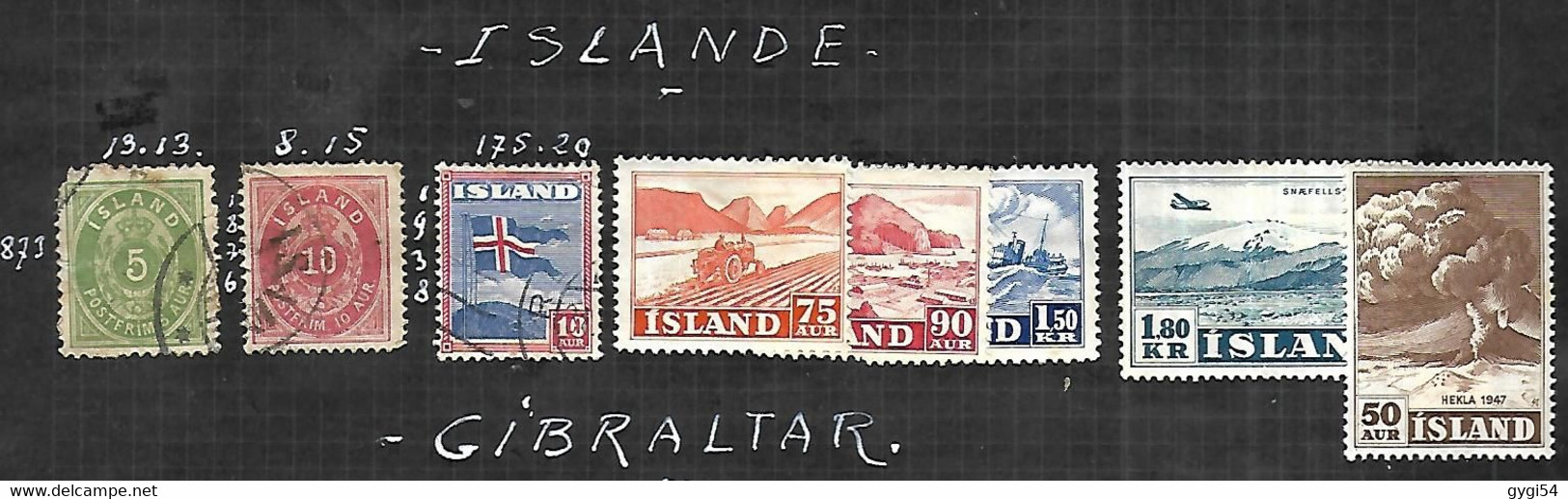 ISLANDE 1873   - 1912  Cat Yt N°  8 - 105 - Collections, Lots & Séries