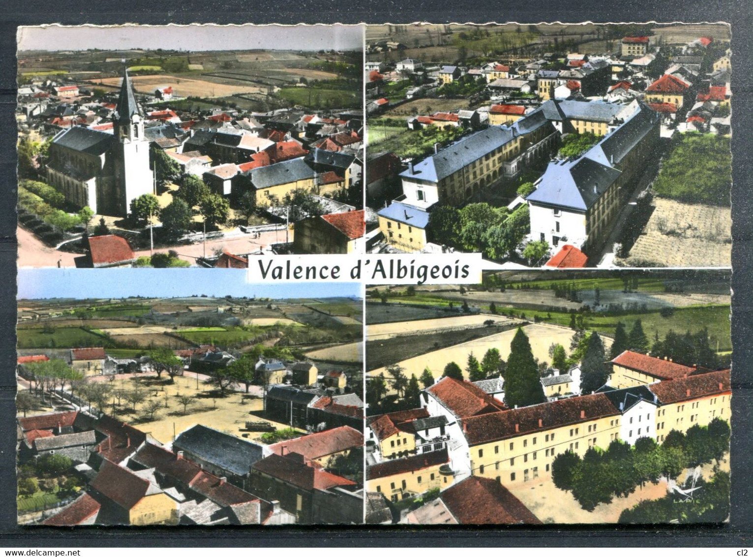 En Avion Au Dessus De VALENCE D'ALBIGEOIS -  (carte Vierge Multivues) - Valence D'Albigeois