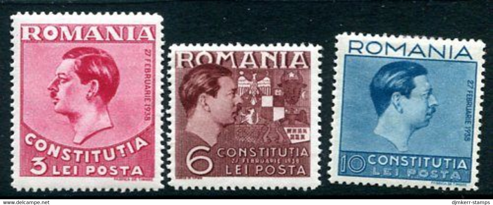 ROMANIA 1938 Union Of Provinces LHM / *.  Michel 549-51 - Nuovi