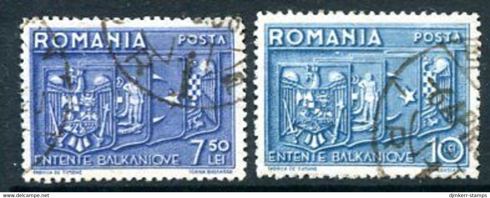 ROMANIA 1938 Balkan Entente Used  Michel 547-48 - Gebraucht