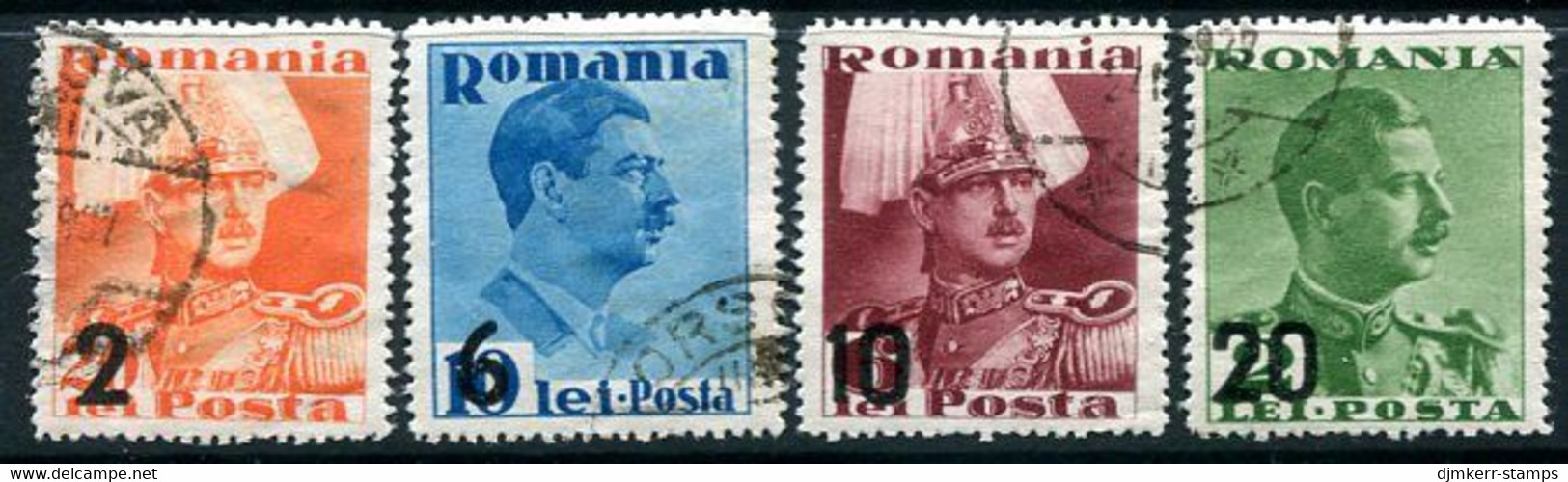 ROMANIA 1938 Surcharges Ex Block Used  Michel 543-46 - Usati