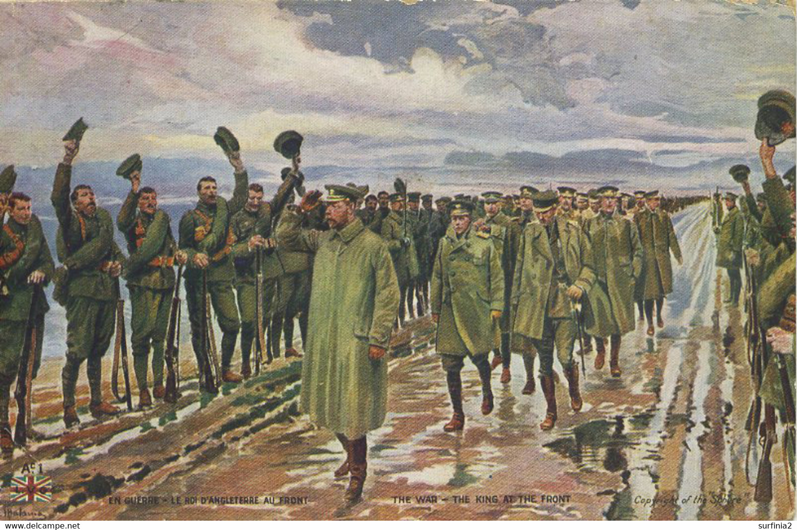 MILITARY - THE KING AT THE FRONT By "THE SPHERE" - War 1939-45