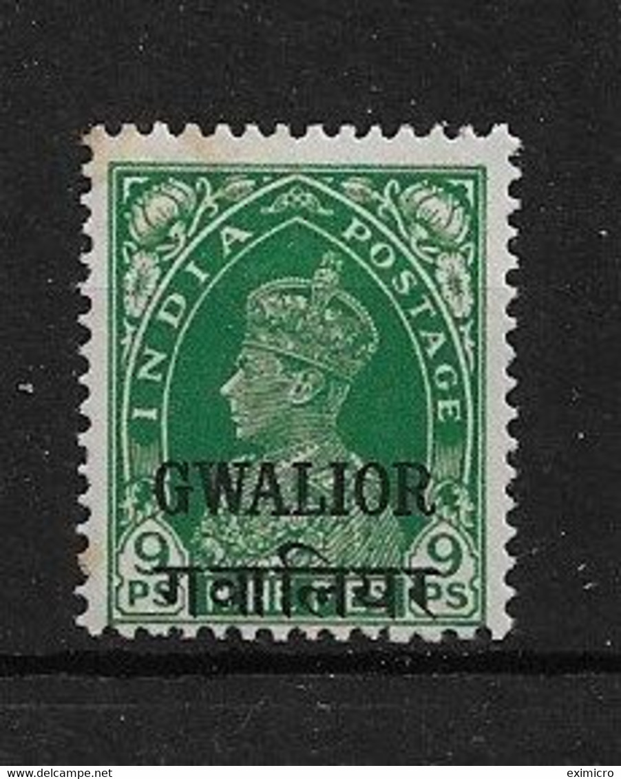 INDIA - GWALIOR 1939 9p SG 107 LIGHTLY MOUNTED MINT Cat £75 - Gwalior