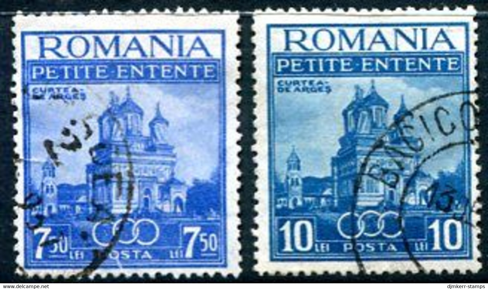 ROMANIA 1937 Little Entente Set Used.  Michel 536-37 - Oblitérés