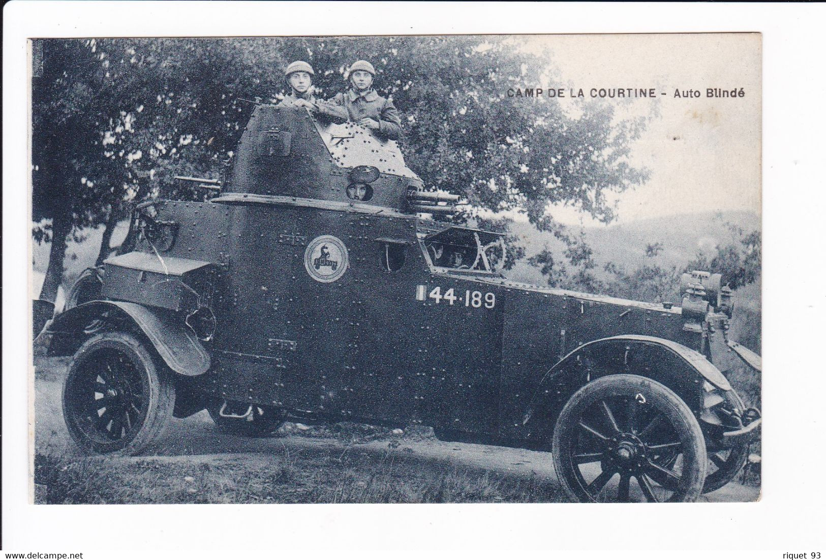 CAMP DE LA COURTINE - Auto Blindé - Manöver