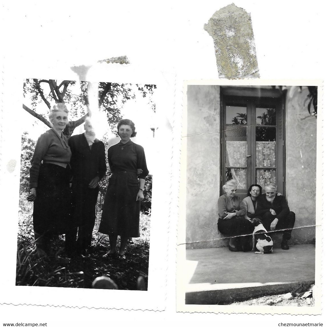 CASTELNAU LE LEZ (34) - GALEN LOUIS ET MARIE THERESE AVEC LEUR NIECE JEANINE ET LEUR FILLEULE RAYMONDE DURAND - PHOTOS - Identified Persons