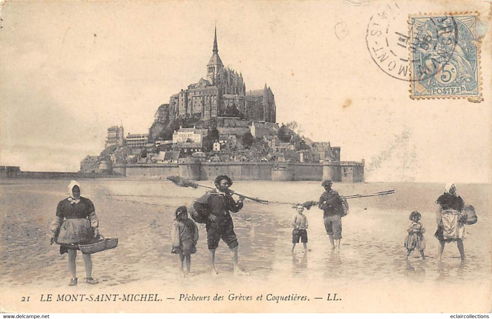 Thème:  Pêche à la crevette .  Mont-Saint-Michel    50  . 9 cartes       (voir scan)