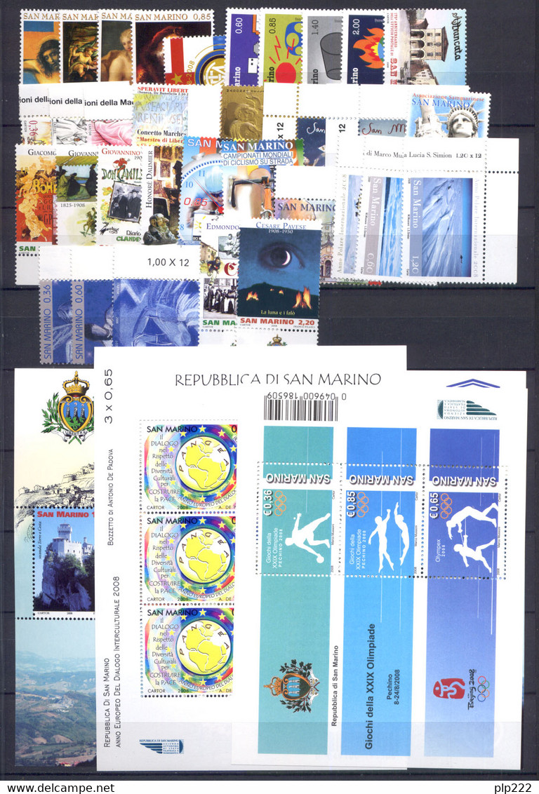 San Marino 2008 Annata Completa/Complete Year MNH/** - Full Years