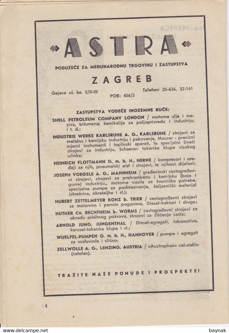 CROATIA, FRANCE ZAGREB  --  BROSCHURE: TENNIS INTERNATIONAL - ,,  RACING CLUB DE FRANCE ,, Vs Z. T. K.  ZAGREB  -- 1953 - Bücher