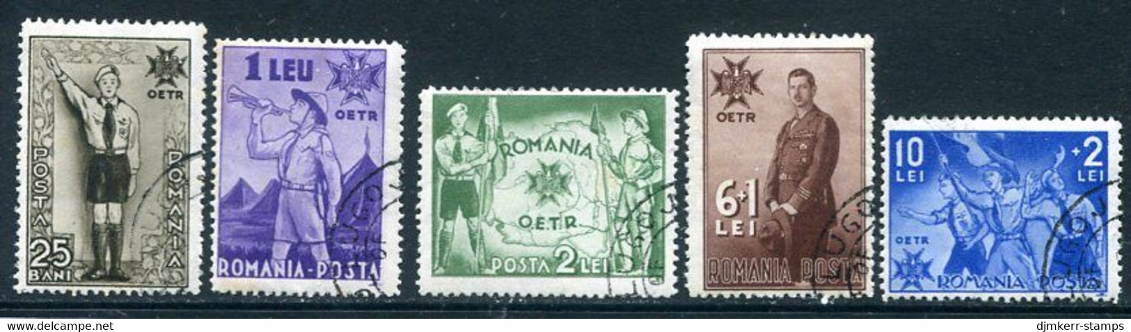 .ROMANIA 1935 Anniversary Of Accession  Used.  Michel 484-88 - Oblitérés