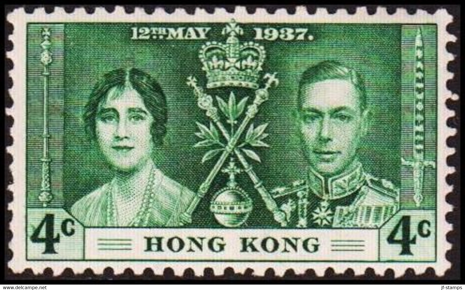 1937. HONG KONG 12 MAY 1937. 4 Cents. Hinged. (Michel 136) - JF411061 - Nuevos