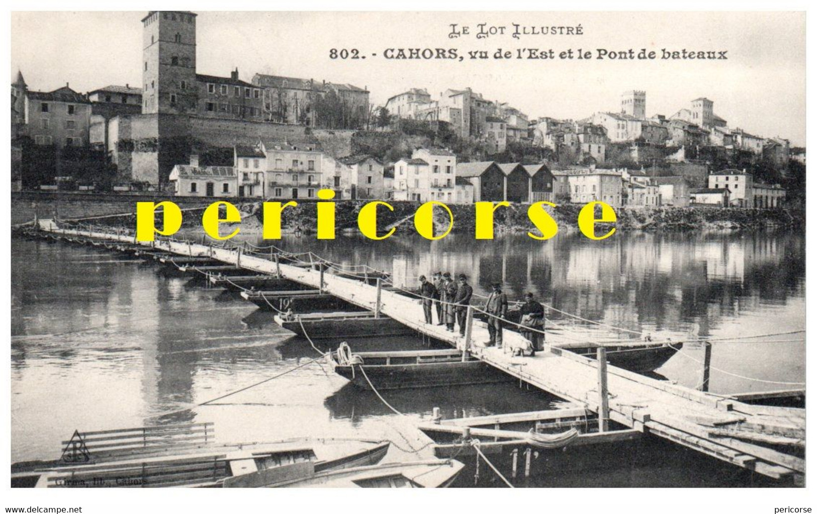 46  Cahors  Vue De L'est Et Le Pont De Bateaux - Cahors