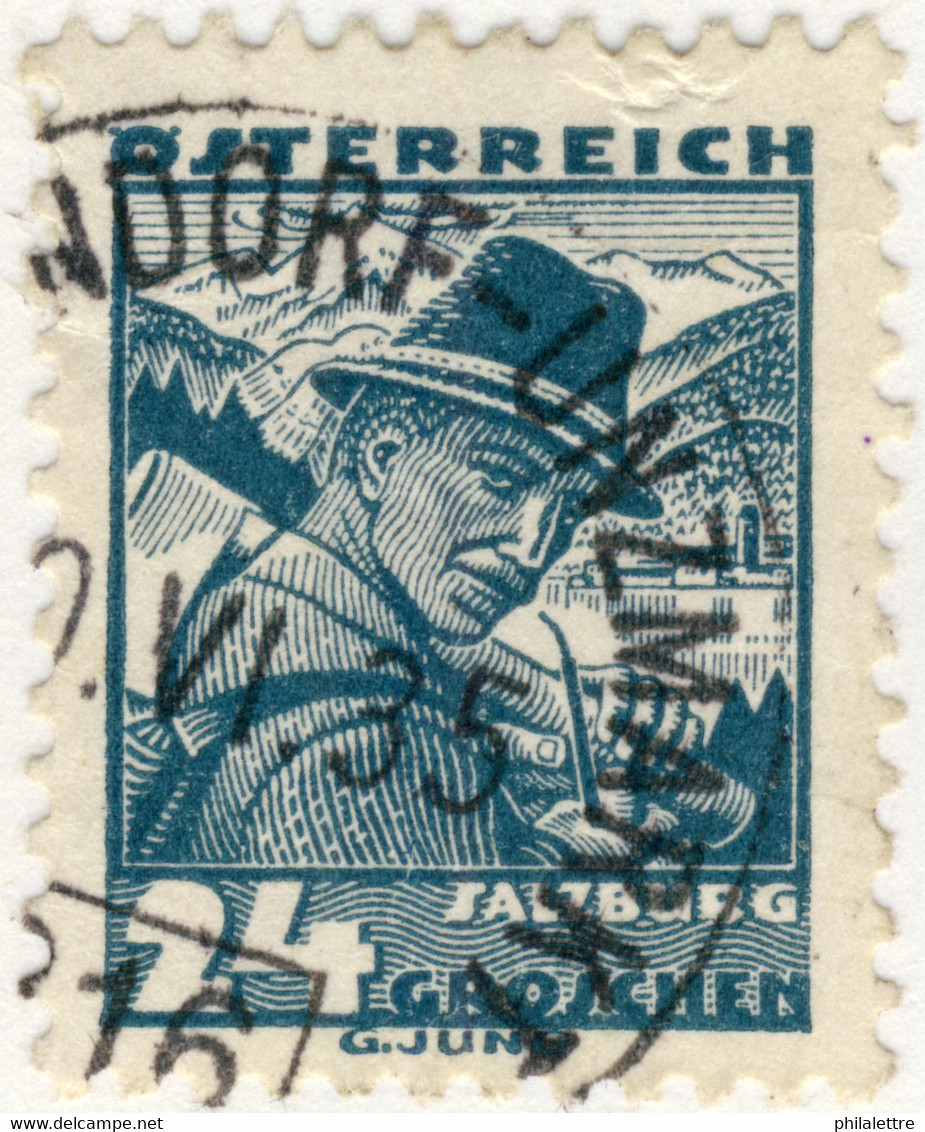 AUTRICHE / ÖSTERREICH 1935 MAUTENDORF-UNZMARKT Nr.316 Bahnpoststempel On Mi.575 - Gebruikt