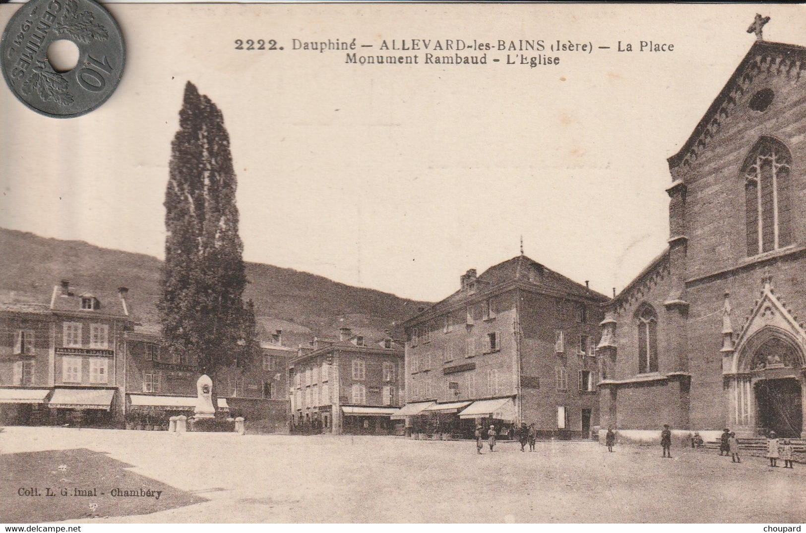 38  - Carte Postale Ancienne De ALLEVARD LES BAINS  La Place - Allevard