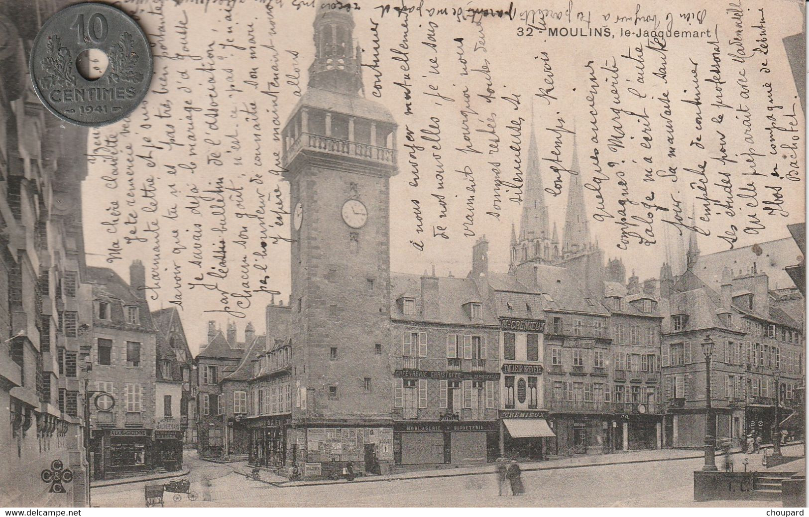 03 - Carte Postale Ancienne De  MOULINS   Le Jacquemart - Moulins
