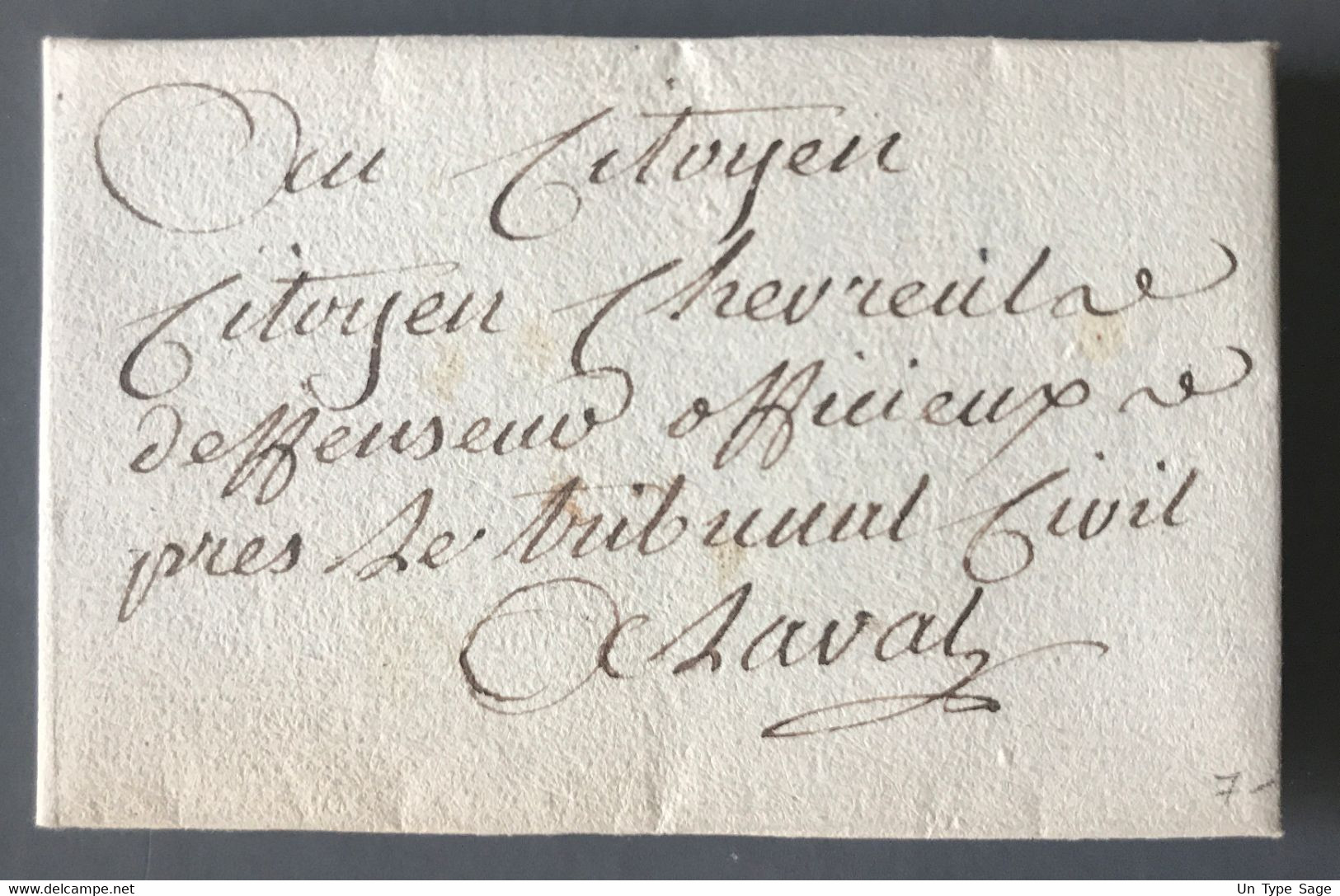 France Lettre De La Chapelle 25 Ventose An 6 (15.3.1798) Pour Laval - (B1162) - 1701-1800: Precursores XVIII