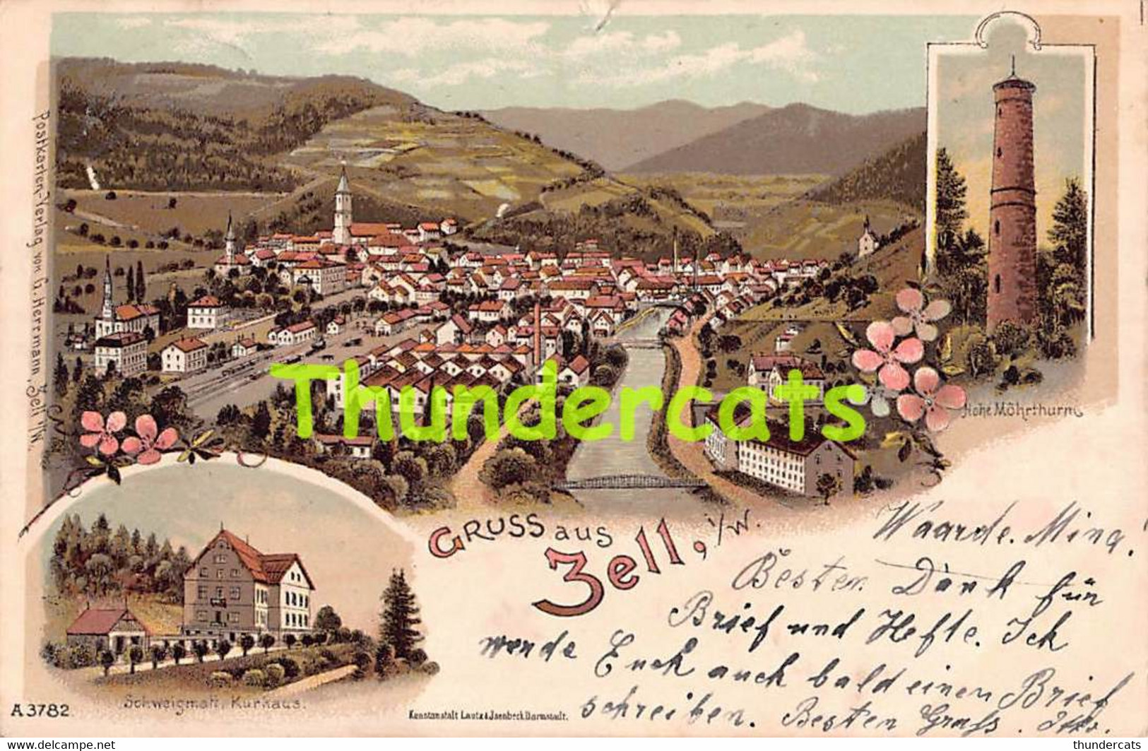 CPA LITHO GRUSS AUS ZELL IM WIESENTHAL - Zell