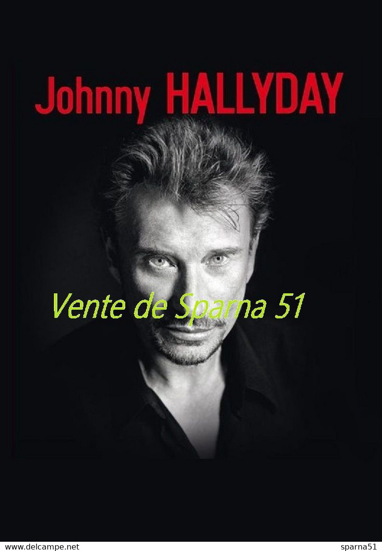 Johnny Hallyday (écriture Rouge)  -   A 3 Plastifiée - Plakate & Poster
