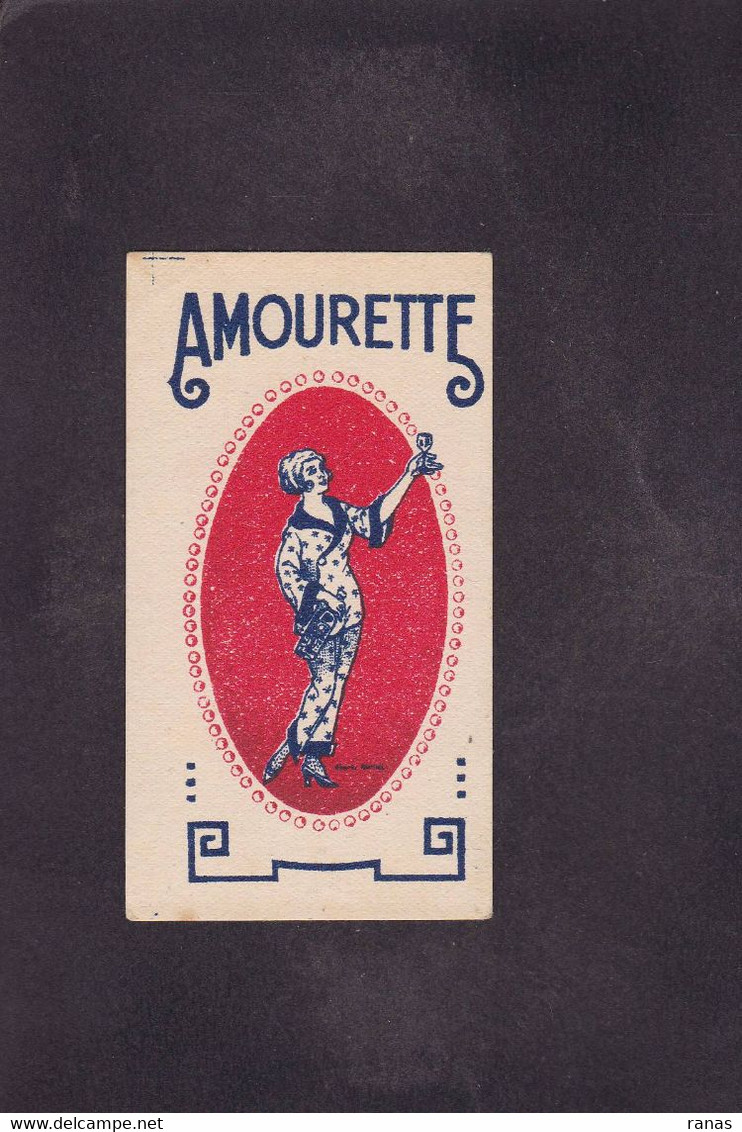 Publicité Carte Parfumée Parfum Beauté Amourette - Profumeria Antica (fino Al 1960)