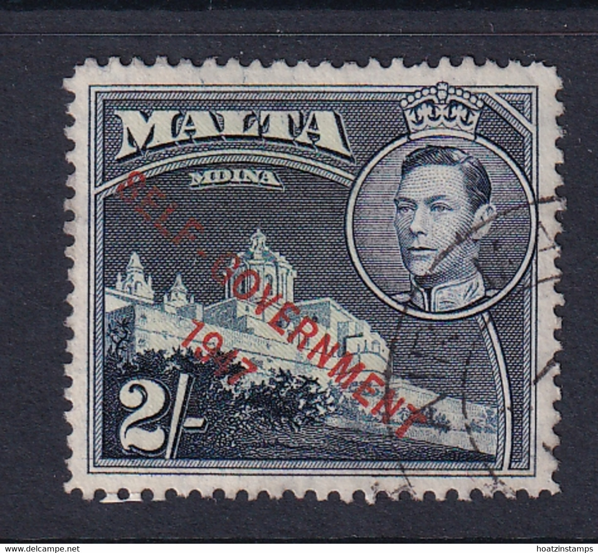 Malta: 1948/53   KGVI 'Self Government' OVPT    SG245    2/-    Used - Malta (...-1964)