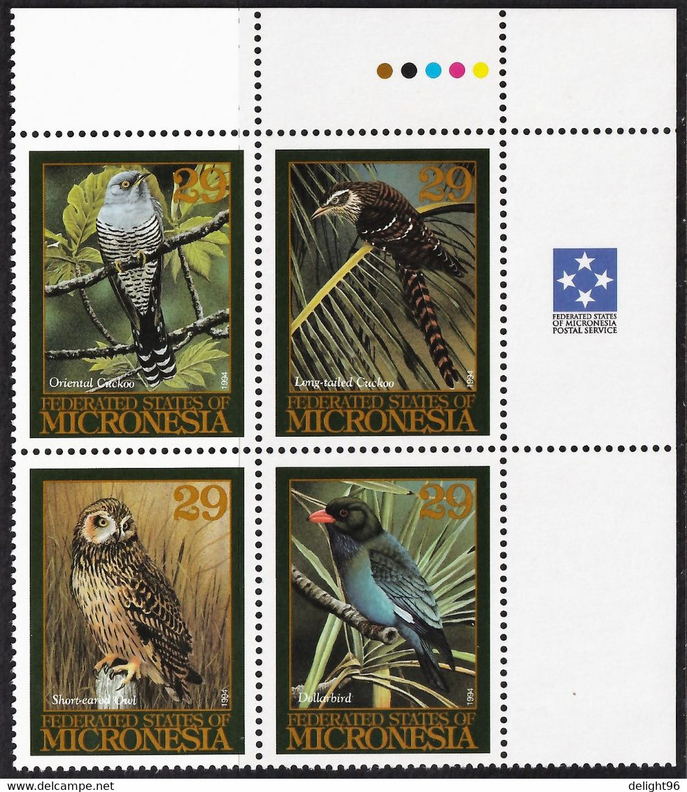 1994 Micronesia Migratory Birds Set (** / MNH / UMM) - Coucous, Touracos