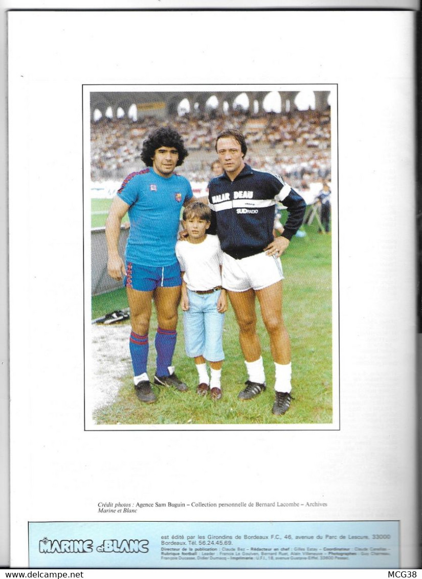 BERNARD  LACOMBE  "  Le  Livre  D ' Or "  Photo  Avec  MARADONNA  - - Sport