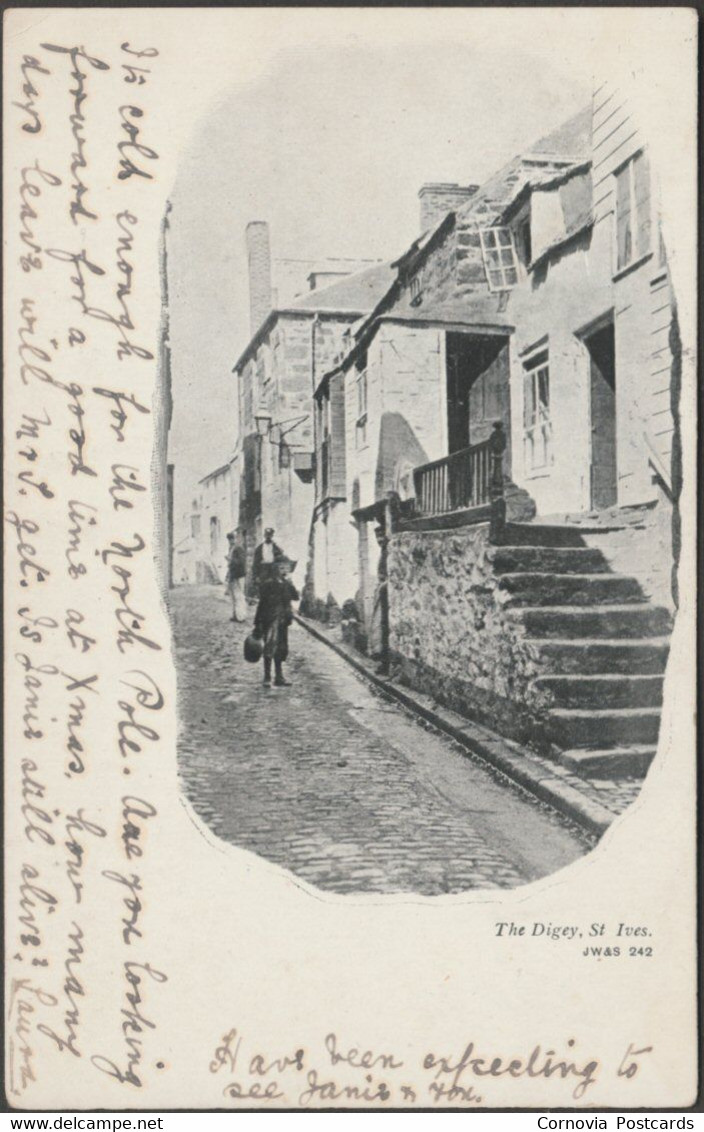 The Digey, St Ives, Cornwall, 1902 - Joseph Welch Postcard - St.Ives