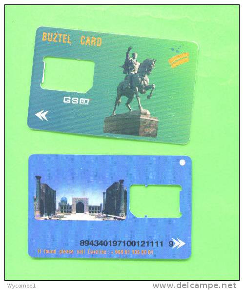 UZBEKISTAN - SIM Frame Phonecard/Statue - Ouzbékistan