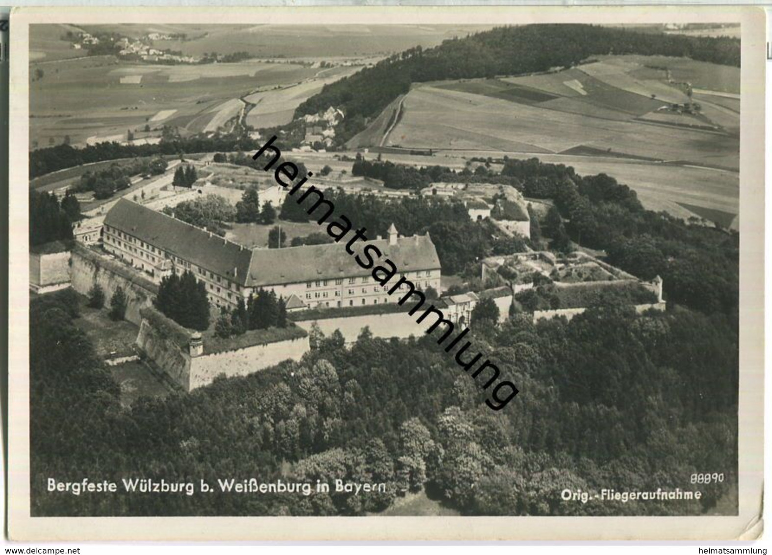 Weissenburg - Wülzburg - Fliegeraufnahme - Foto-Ansichtskarte - Verlag August Walter Weißenburg - Weissenburg