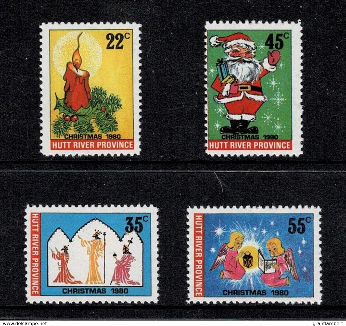 Hutt River Province 1980 Christmas Set Of 4 MNH - Cinderellas