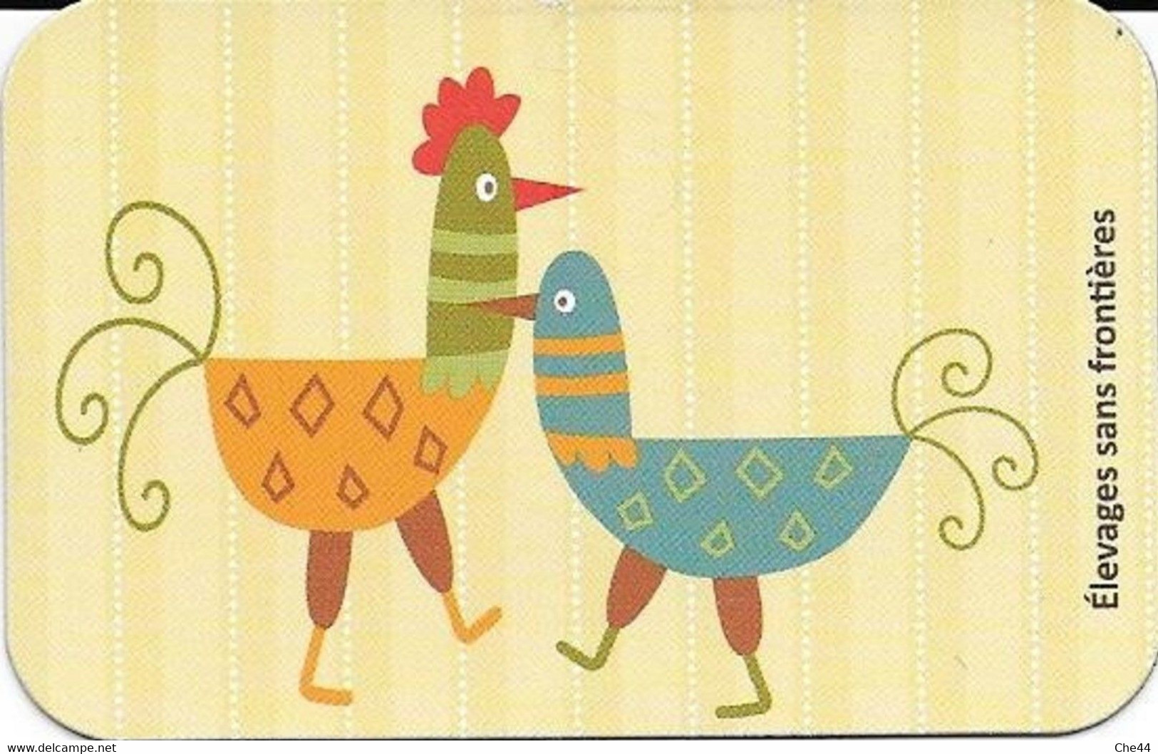 Magnet : Coq Et Poule : "Élevages Sans Frontières". (Voir Commentaires) - Dieren & Fauna