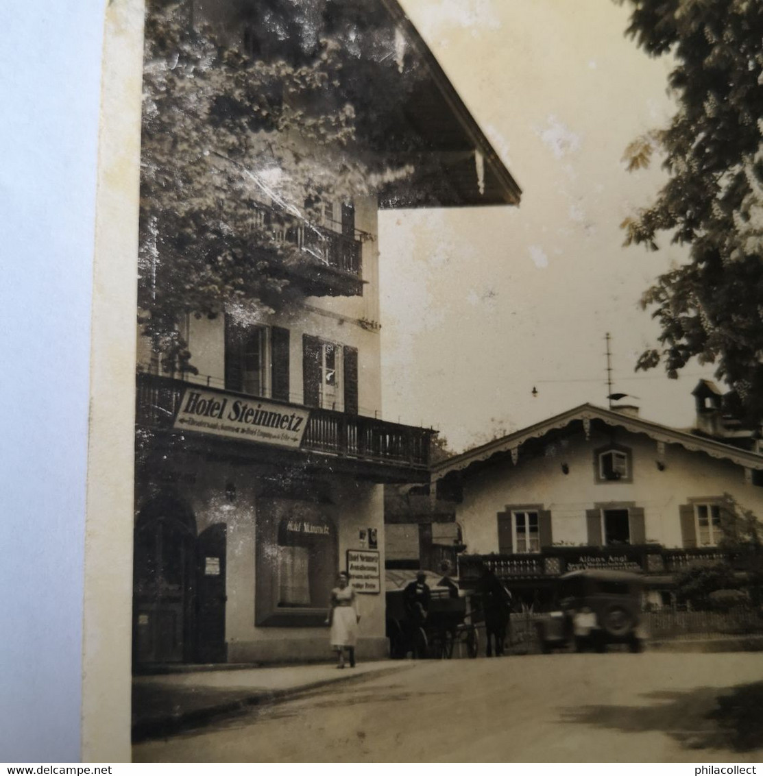 Tegernsee (Bayern) Photo - AK // Links Hotel Steinmetz 1935 Karte Photo Defecten - Tegernsee