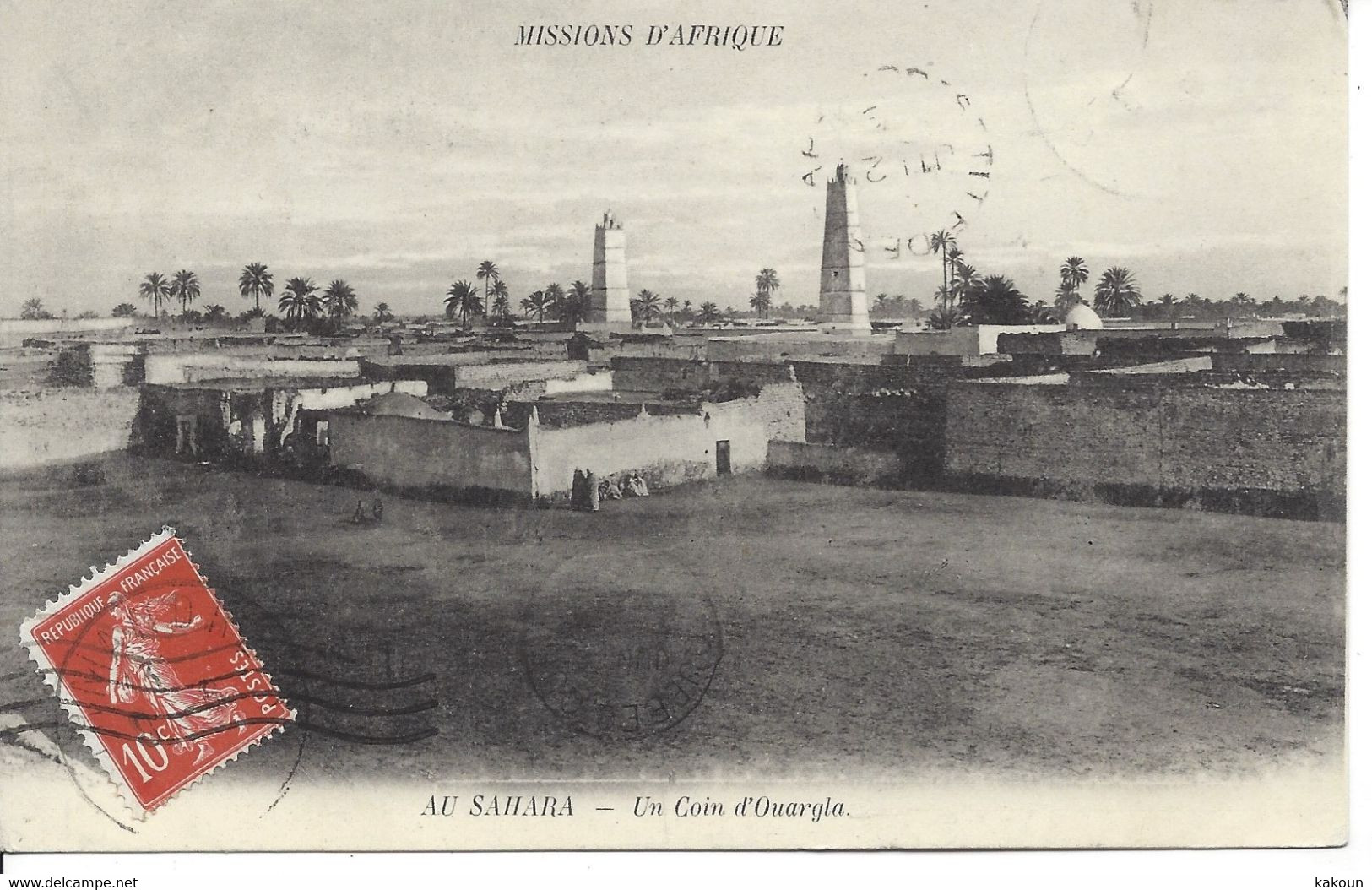 1909 - Un Coin D'Ouargla - Au Sahara, Missions D'Afrique, Algérie (R197) - Sahara Occidental