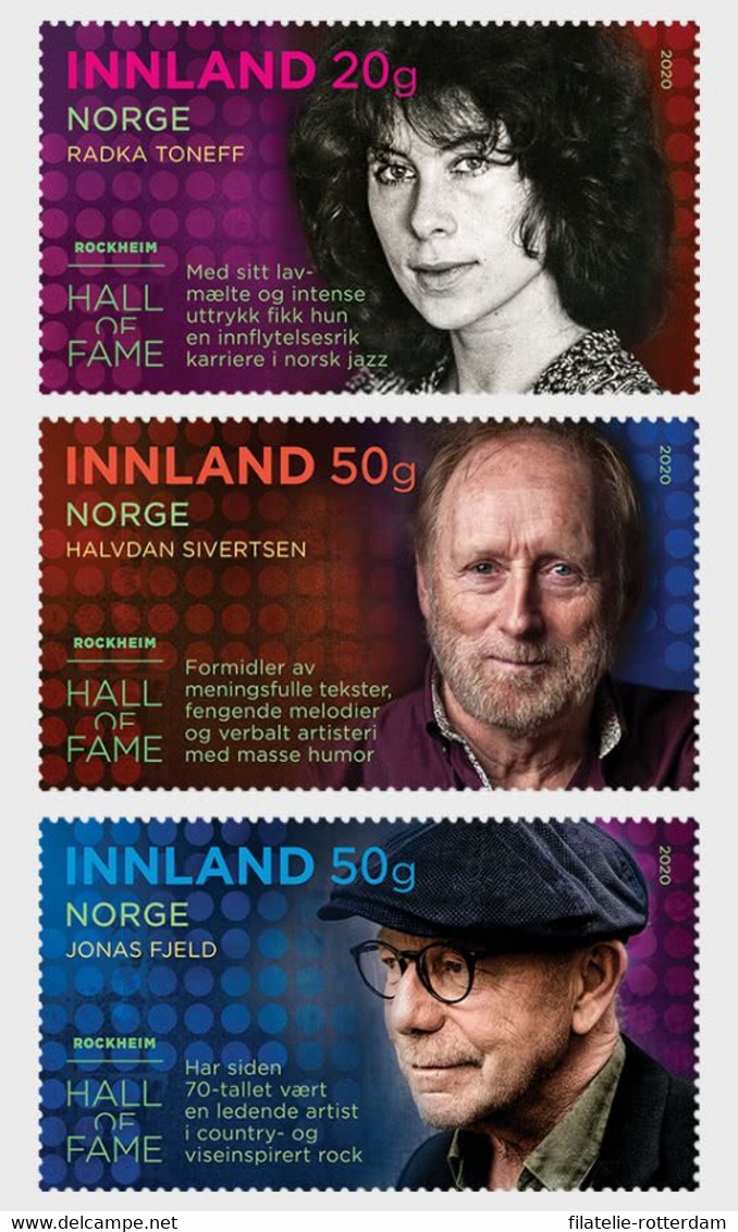 Noorwegen / Norway - Postfris / MNH - Complete Set Rockheim, Hall Of Fame 2020 - Neufs