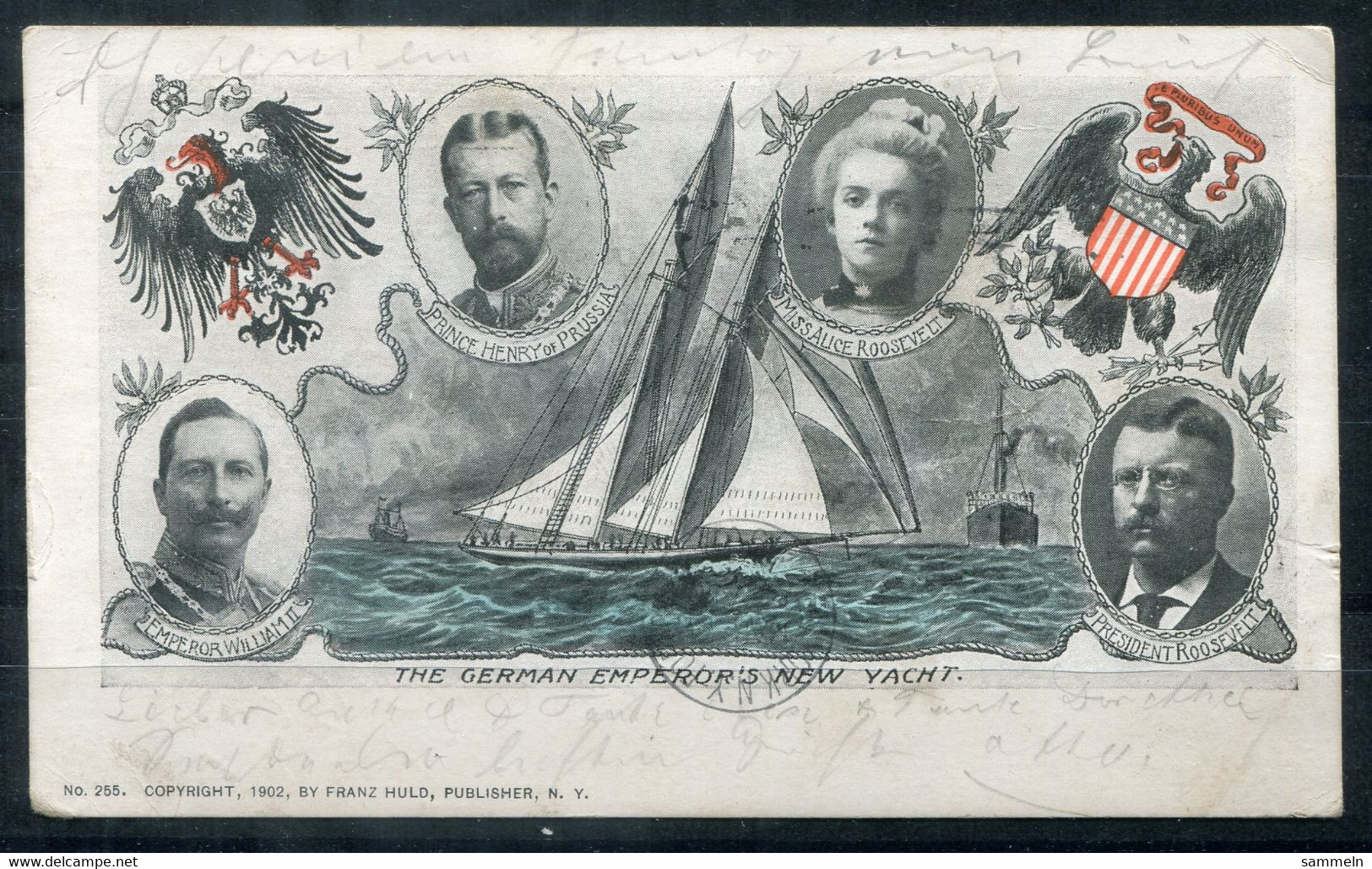 F0778 - USA - Postcard "The German Emperor's New Yacht" - Forwarded From Brooklyn To Braunschweig 1902 - Presidenten