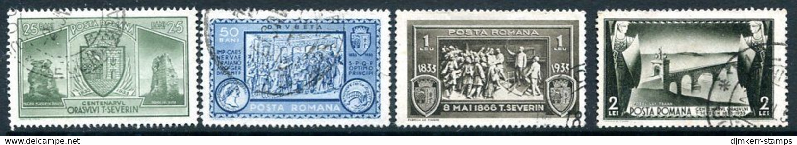 ROMANIA 1933 Centenary Of Severin Used.  Michel 458-61 - Usado