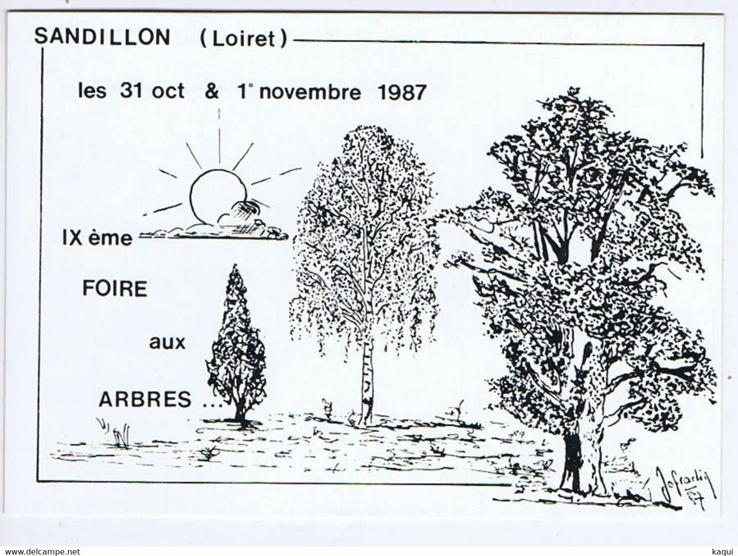 LOIRET -SANDILLON -  Illustrateur JOFRADIN - IXème Foire Aux Arbres - Borse E Saloni Del Collezionismo