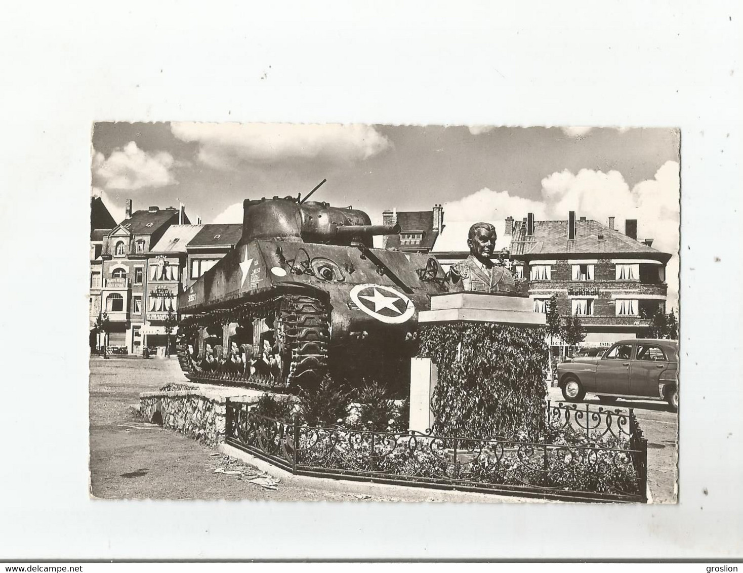 BASTOGNE CARTE PHOTO PLACE GENERAL MAC AULIFFE (TANK) 603 - Bastogne