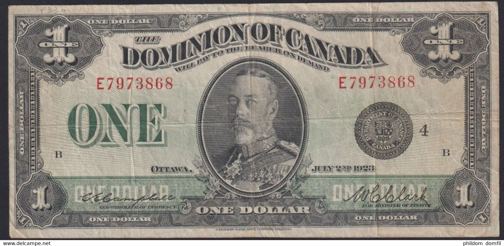 Ref. 3479-3914 - BIN CANADA . 1923. CANADA 1 DOLLAR 1923 - Canada