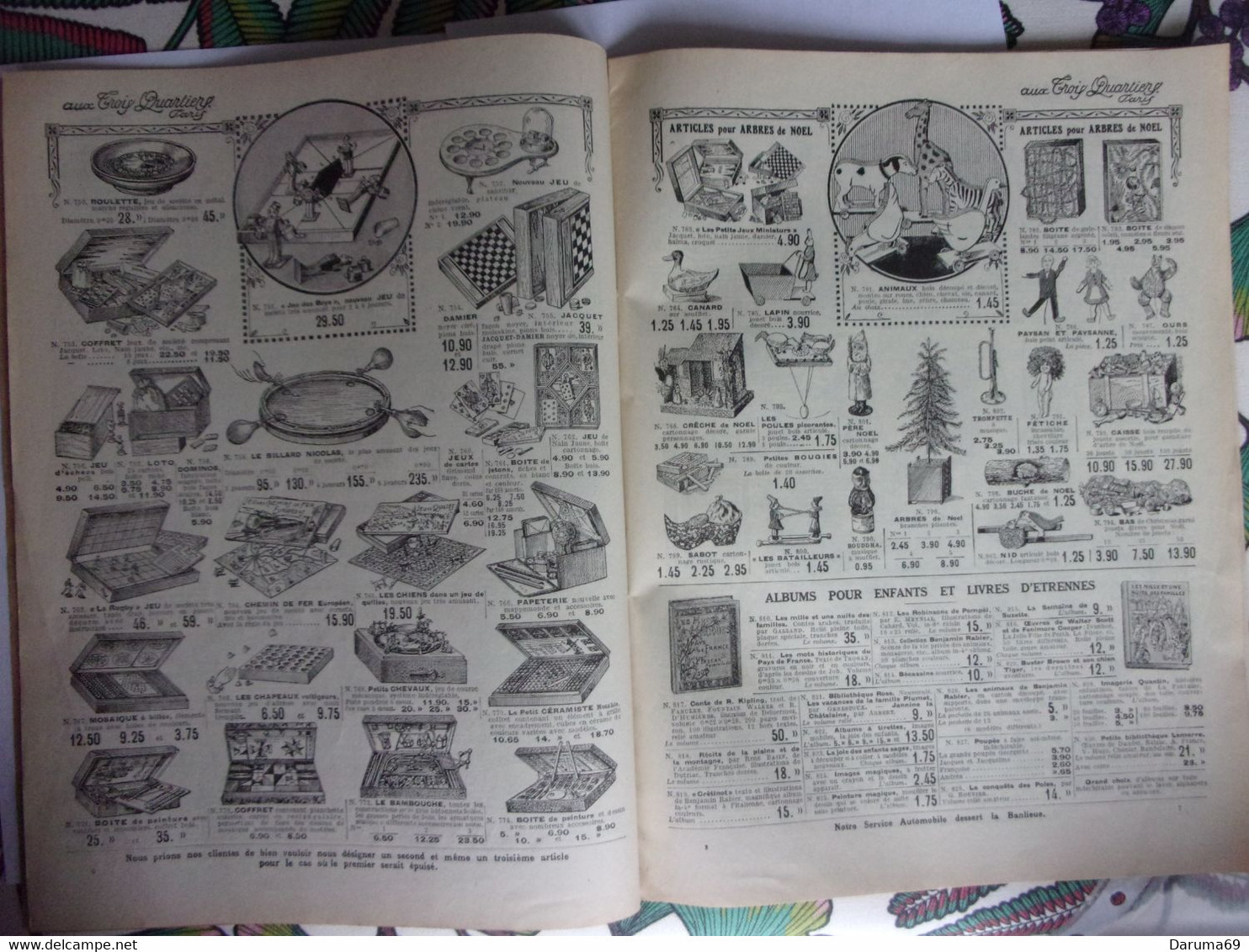 Catalogue Jouets étrennes 1922 : AUX TROIS QUARTIERS (ill. B.MALLET) - 1900 – 1949