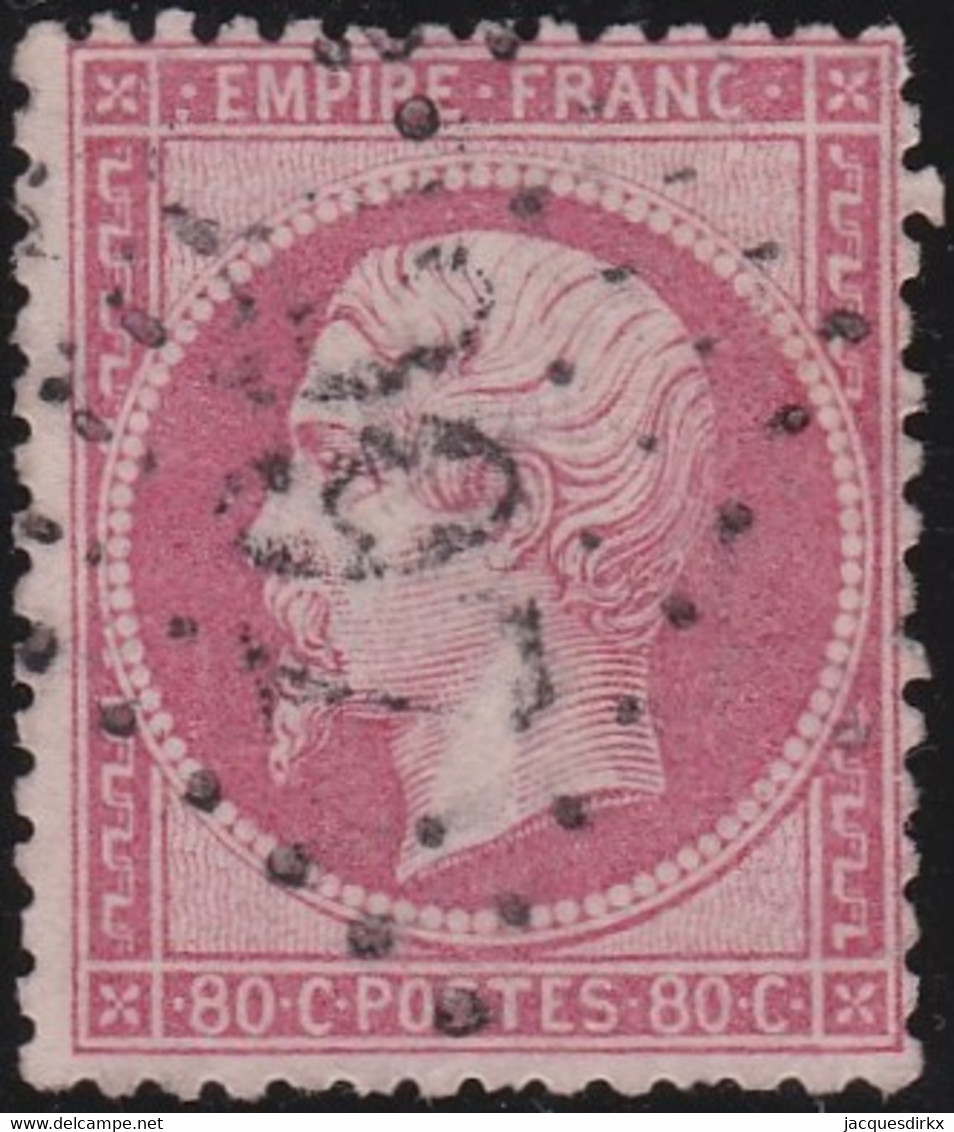 France    .  Y&T    .   24  (2 Scans)        .     O    .  Oblitéré - 1862 Napoleone III