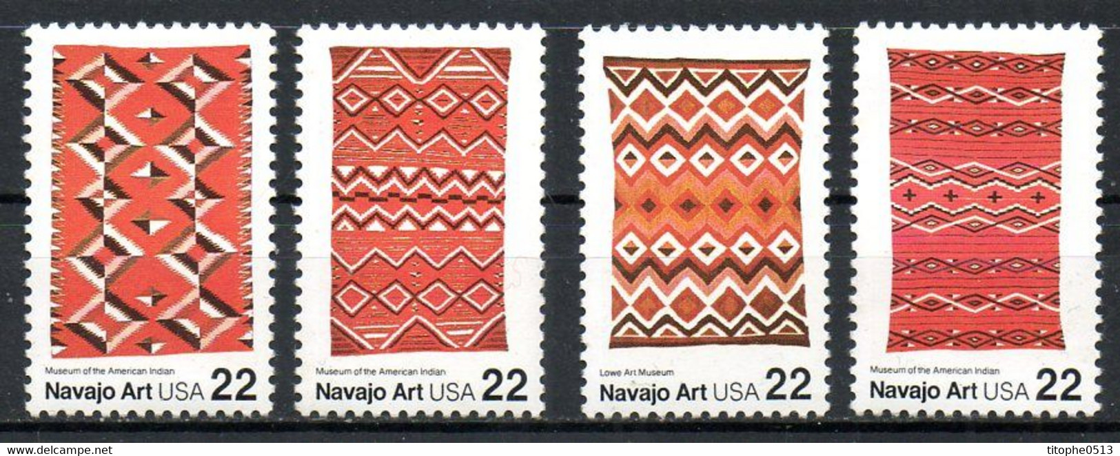 USA. N°1673-6 De 1980. Tapis Navajos. - Indiens D'Amérique